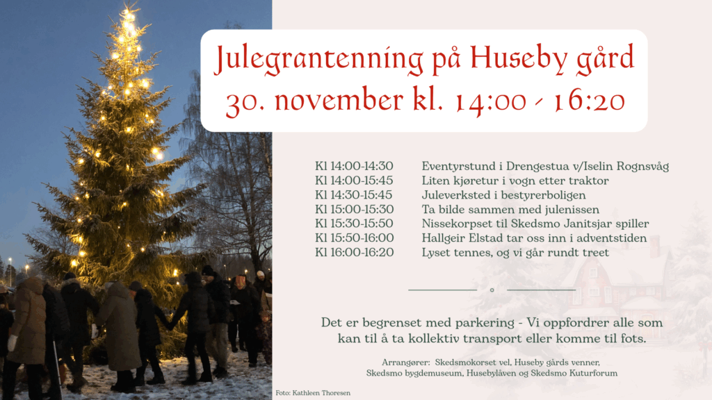Julegrantenning på Huseby Gård